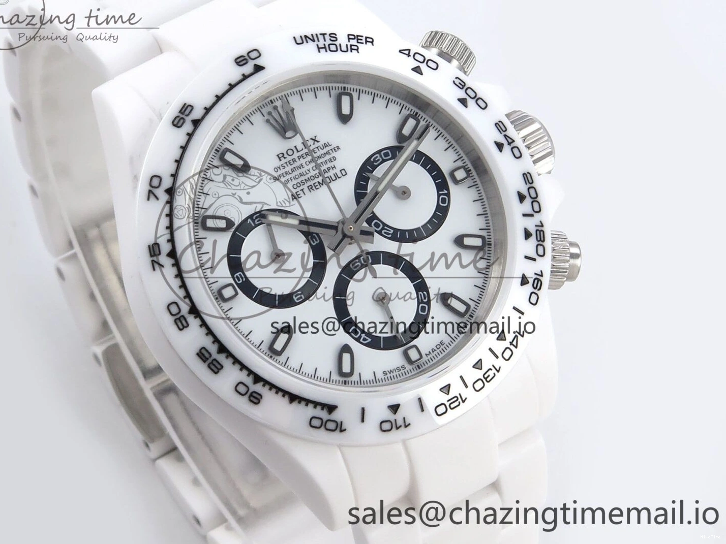 MiroTime 0319 Daytona AET White Ceramic Case and Bracelet Black Dial N6F Best Edition SA Seasonal 1195